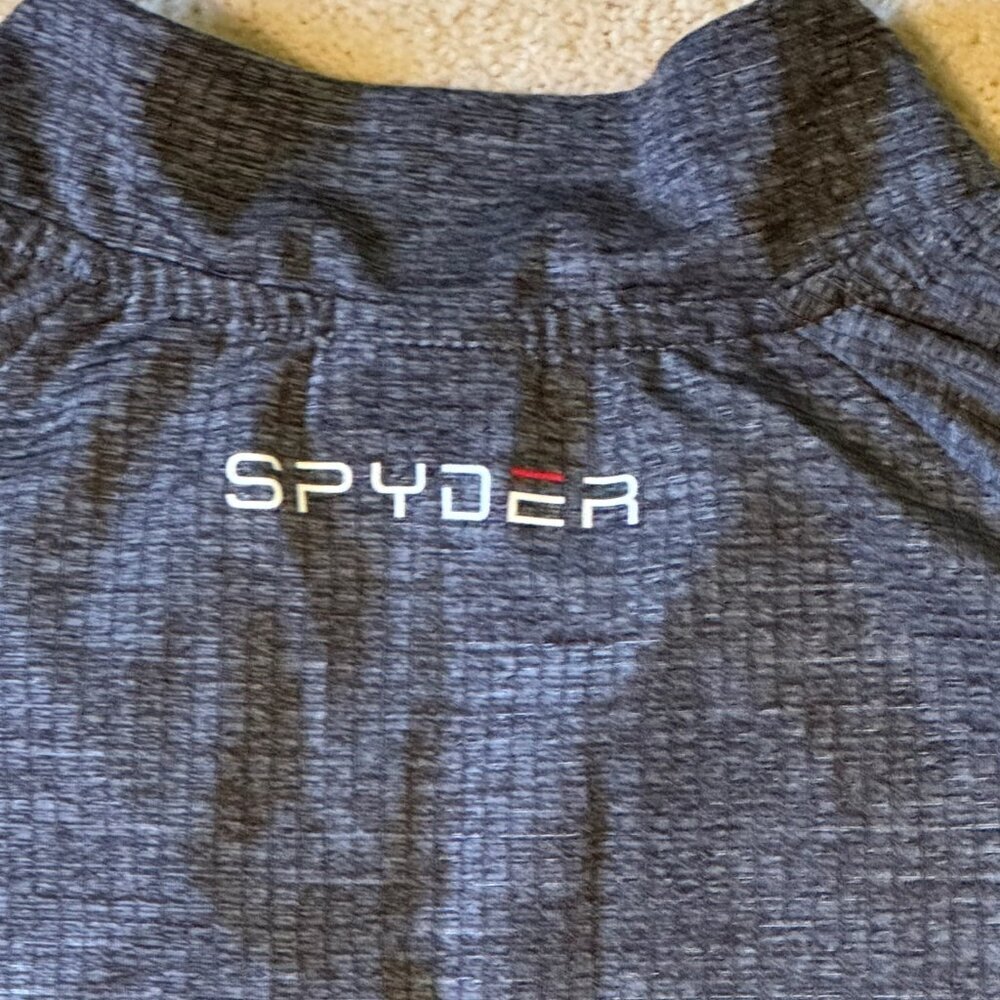 Spyder Active Men's Moisture Wicking 4-Way Stretch 1/4 Zip Pullover Gray Size L - Picture 7 of 9